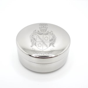 Sorority Jewelry Box Velvet Lined Container Storage Silver Ring Trinket Case Badge Holder Zeta Tau Alpha Gift Graduation Present Initiation