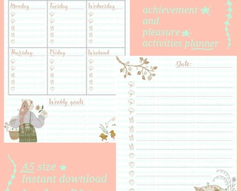 Planner for Mental Health Cognitive Behavioural Therapy CBT planner organised diary anxiety depression