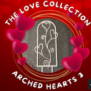 Arch w/3 Hearts Plant Trellis (for Hoya / Pothos / Rare Plants / Indoor Plants) Gift for Valentines Day