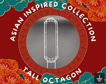 Asian Inspired Tall Octagon Plant Trellis (for Hoya / Pothos / Rare Plants / Indoor Plants)