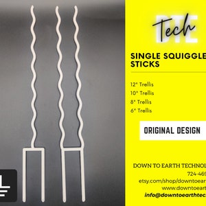 Single Squiggle Stick Plant Trellis (for Orchid / Hoya / Pothos / Rare Plants / Indoor Plants/ Plant Support)