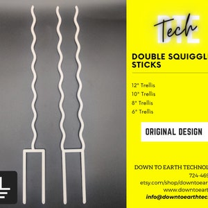 Double Squiggle Stick Plant Trellis (for Orchid / Hoya / Pothos / Rare Plants / Indoor Plants)