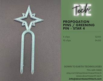 Narrow propagation pins / Greening Pins / Node Pins / Moss Pole Pins / Easy tab to grab! Star #4