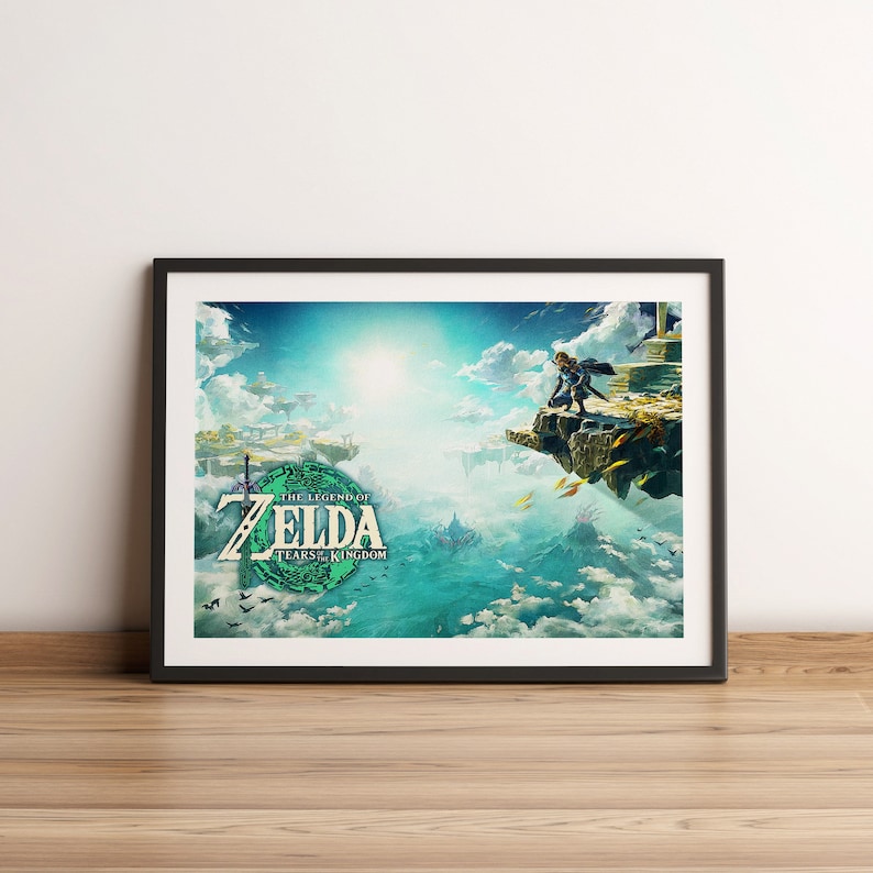 The Legend of Zelda Tears of the Kingdom Posters, Zelda Posters, BOTW Posters, Video Game