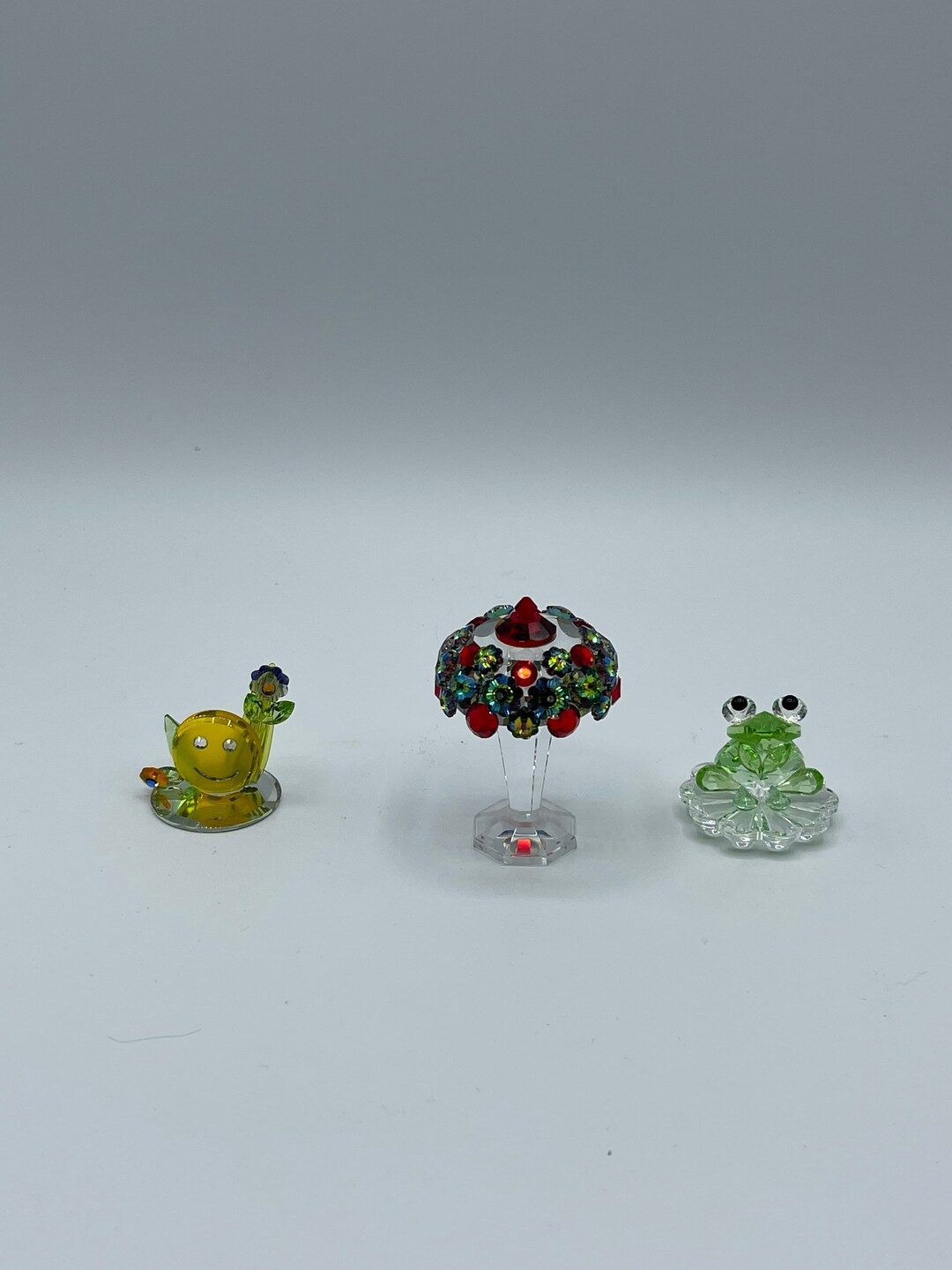 Mini Crystal Objects Crystal Glass Set of Mini Figures - Etsy