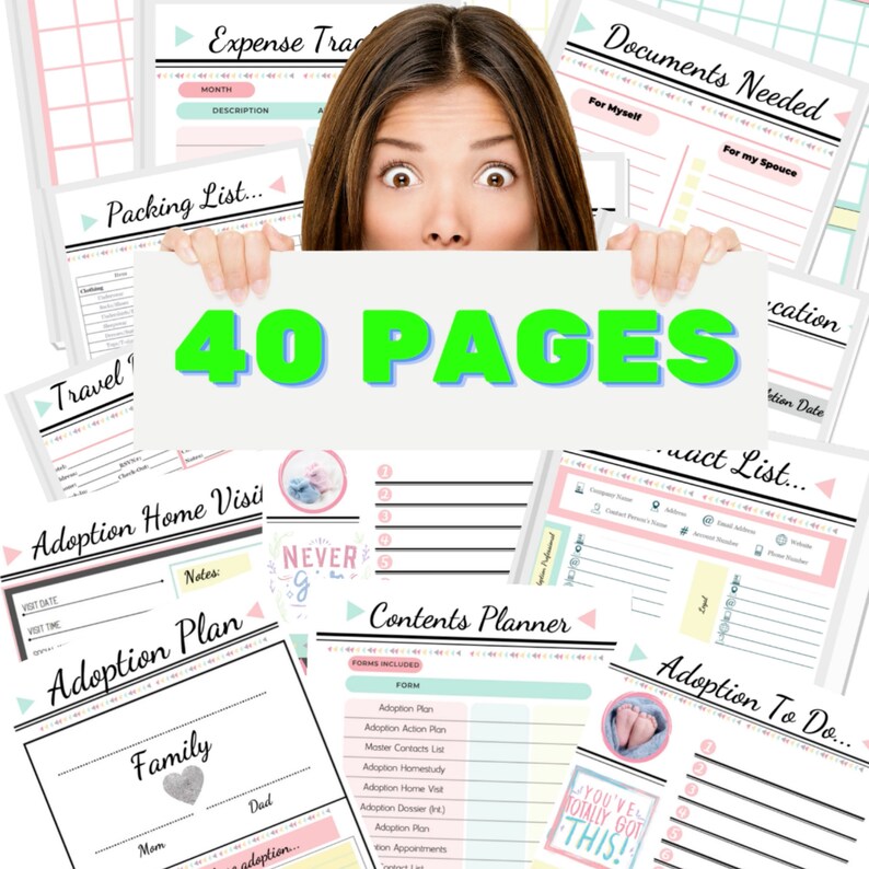 Adoption Guide Adoption Planner Adoption Calendar Domestic Etsy