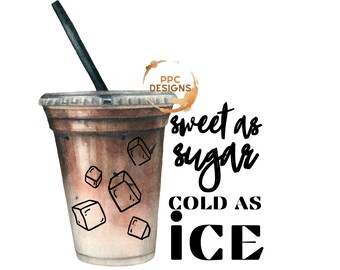 Iced Coffee Quote - Etsy Israel Iced Coffee Quote - Etsy Israel