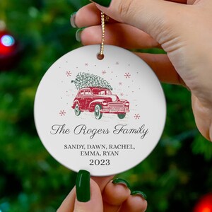 Personalized Family Ornament, Custom Family Keepsake,  Family christmas Ornament