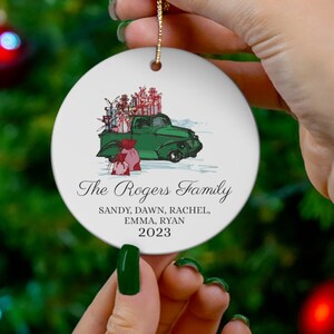 Personalized Family Ornament, Custom Family Keepsake,  Family christmas Ornament