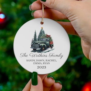 Personalized Family Ornament, Custom Family Keepsake, Family Christmas Ornament