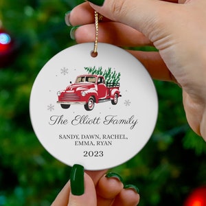 Personalized Family Ornament, Custom Family Keepsake,  Family Christmas Ornament