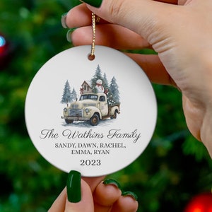 Personalized Family Ornament, Custom Family Keepsake, Family Christmas Ornament