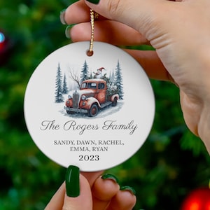 Personalized Family Ornament, Custom Family Keepsake,  Family christmas Ornament