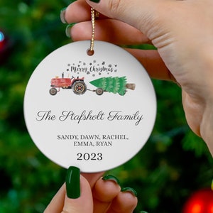 Personalized Family Ornament, Custom Family Keepsake,  Family christmas Ornament