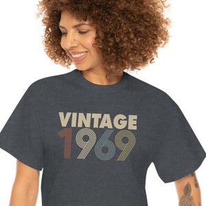 Vintage 1969 Birthday T-Shirt: Retro Style Graphic Tee