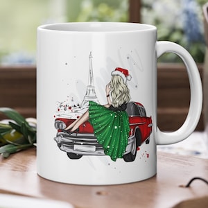 Paris Mug Gift, Christmas Gift Mug, Unique Paris Souvenir Mug, France Paris Mug