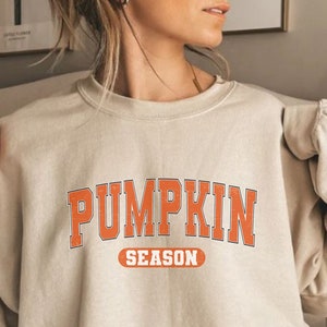 Retro Kürbis Saison Sweatshirt, süßes Herbst Sweatshirt, Thanksgiving-Geschenk, Halloween Sweatshirts für Frauen, Herbstgeschenke, Herbst Sweatshirt