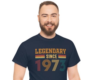 男性への50歳の誕生日プレゼント 50歳の誕生日シャツ 1973年ヴィンテージTシャツ 彼への50歳の誕生日プレゼントのアイデア 彼女への1973年ヴィンテージ誕生日シャツ