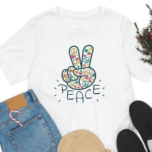 T-shirt signe de la paix T-shirt paix, t-shirt paix T-shirt symbole de paix hippie T-shirt signe de paix hippie T-shirt paix symbole de paix