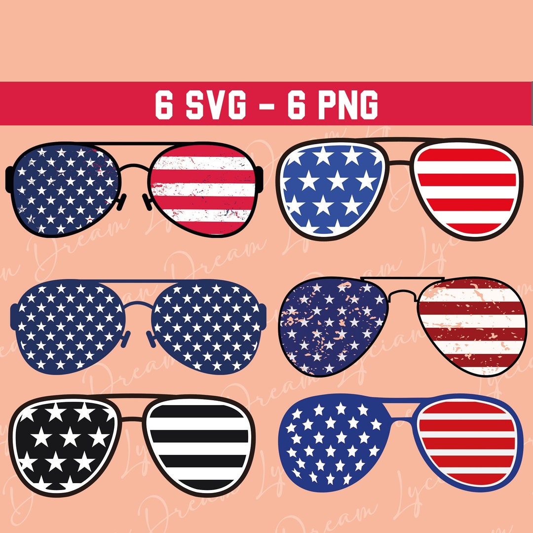 American Flag Sunglasses Svg Png 4th of July Sunglasses Png Etsy