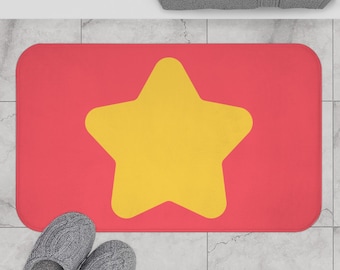 Cartoon Star Coral Bath Mat