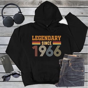 1966 Geburtstags-Hoodie: Kapuzen-Sweatshirt im Vintage-Style