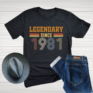 1981 Birthday Shirt, Birthday Shirt Vintage 1981 Shirt, Daughter Gift from Dad, Gift for Birthday, Birthday Gift for Men Women