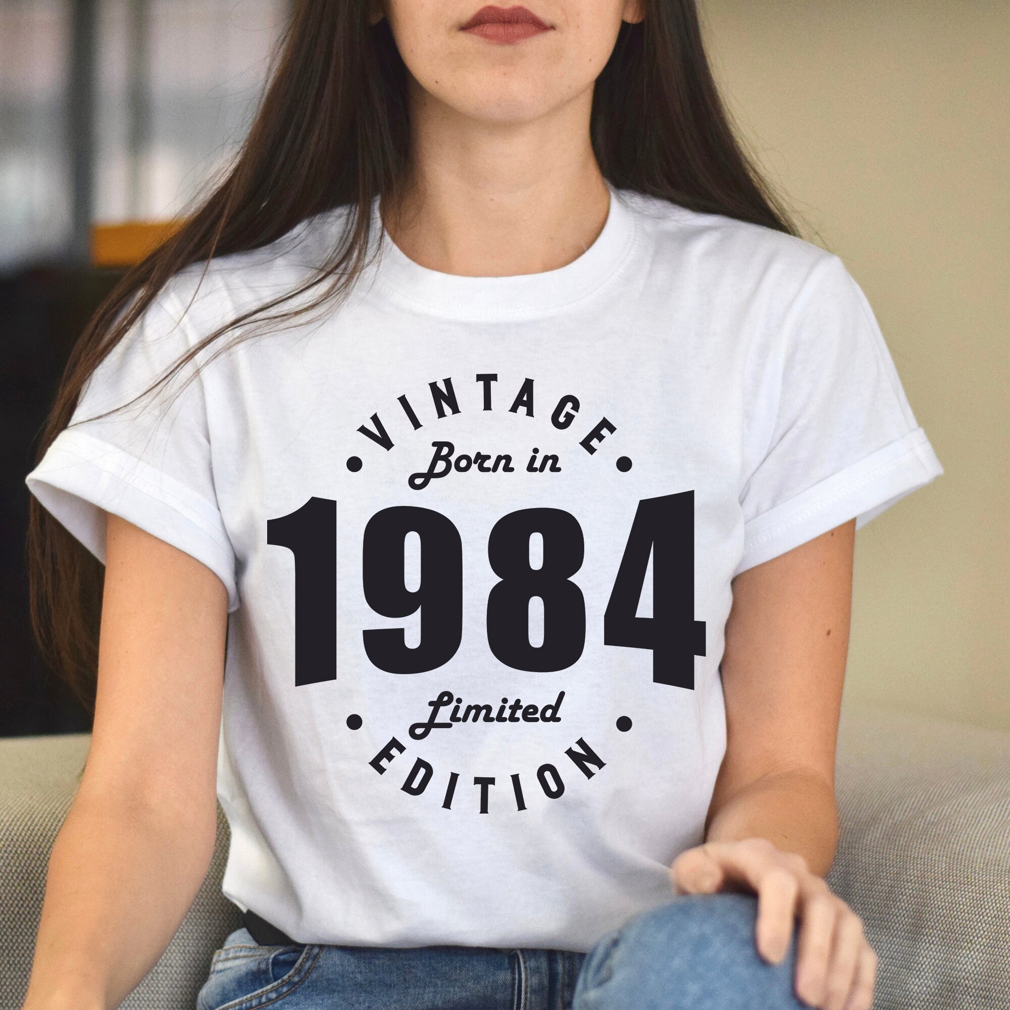 Vintage T-Shirt "Made In 1984" – Lustiges Geburtstagsgeschenk Für Herren, 100% Baumwolle, Verschiedene Farben