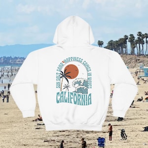 California Beach Hoodie: Unisex Surf Sweatshirt