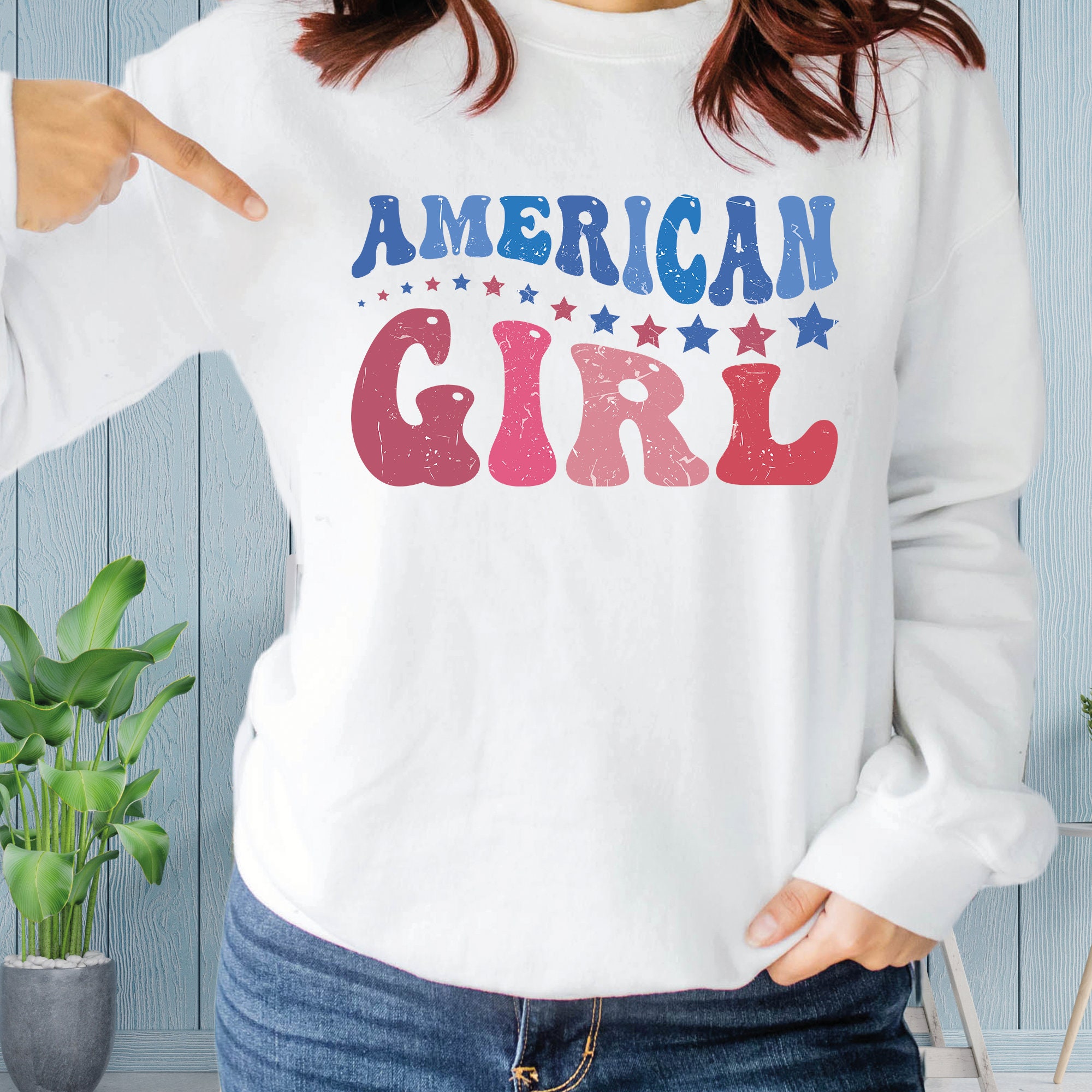 American Girl Png Retro American Girl Png 4th July Girl Png - Etsy