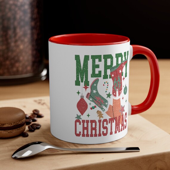 Cowgirl Christmas Mug, Western Holiday Coffee Mug