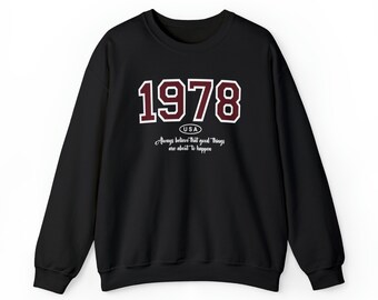Custom 1978 Birthday Shirt For Women - Personalized 46th Birthday Gift - Made In Birth Year - Bday Star Design - Medium - View #2