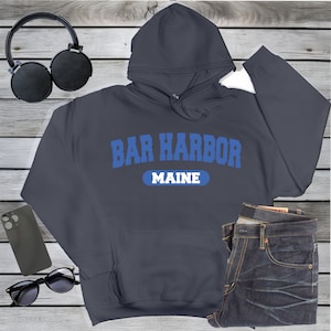Bar Harbor Maine Hoodie: Unisex Souvenir Sweatshirt