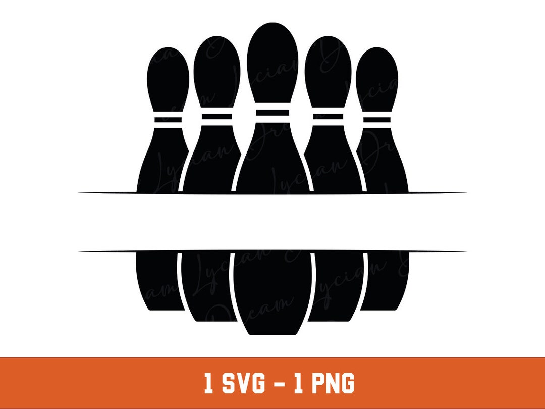 Bowling Split Monogram,bowling Pins Name Frame, Bowling Pin Png,bowling