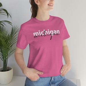 Michigan Shirt, Michigan Lover, MI Shirt, Michigan souvenir, Michigan Gift, Bella Canvas Tee