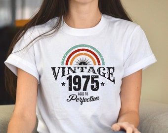 Vintage 1975 Birthday T-Shirt: Aged to Perfection