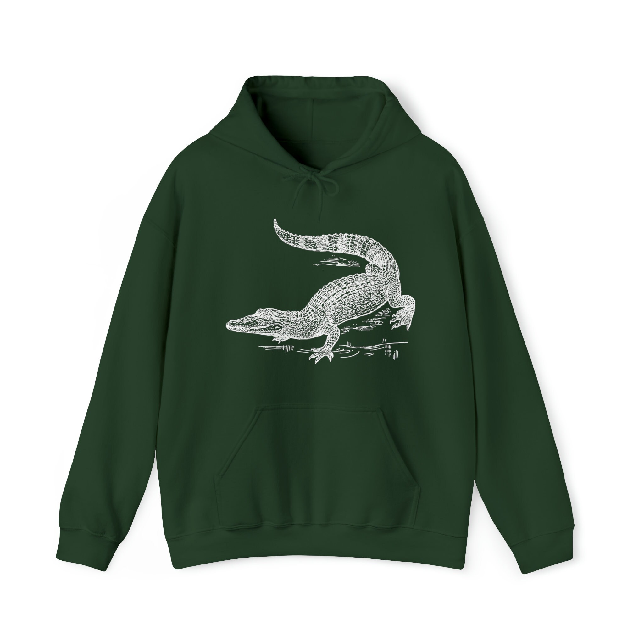 Crocodile Hooded Sweatshirt Alligator Hooded Sweatshirt Alligator Hoodie Wild Life Hoodie Nature Hoodie Etsy