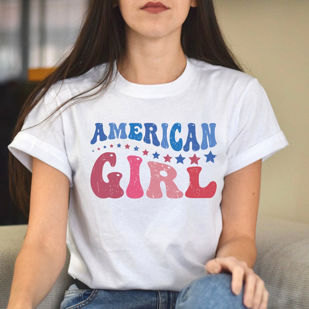 American Girl Png, Retro American Girl Png, 4th July Girl Png ...