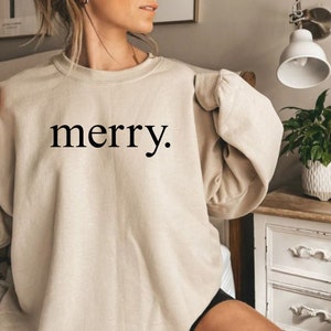 Christmas Sweatshirt, Merry Christmas Sweatshirt, Christmas Shirt for Women, Christmas Crewneck Sweatshirt, Holiday Sweater, Christmas Gift