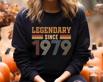1979 スウェットシャツ、1979 誕生日スウェットシャツ、1979 誕生年スウェットシャツ、1979 年生まれスウェットシャツ、1979 スウェット