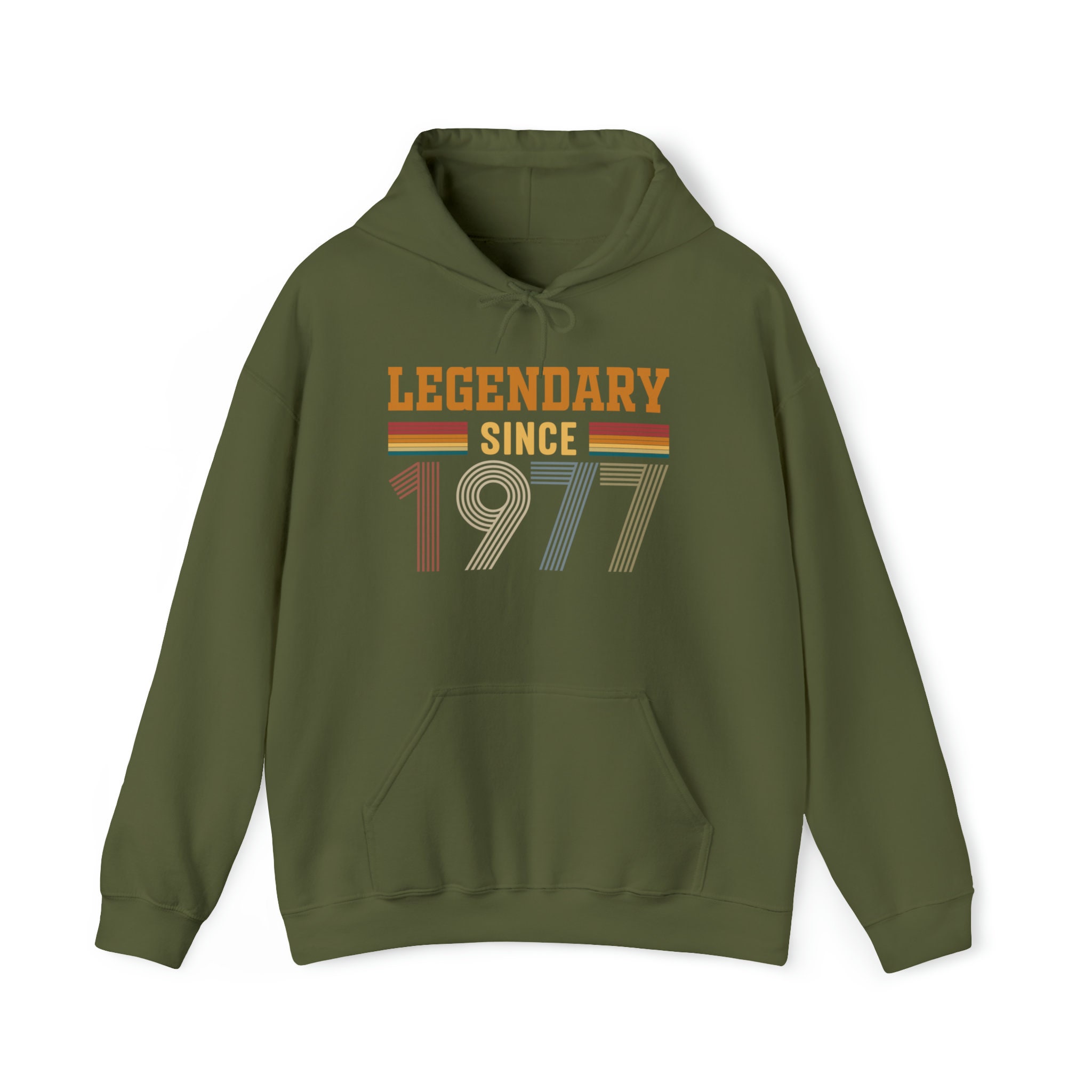 Sweat à Capuche « Né En Août 1977 » – Design Vintage Anniversaire – Pour Homme Et Femme, Coupe Classique