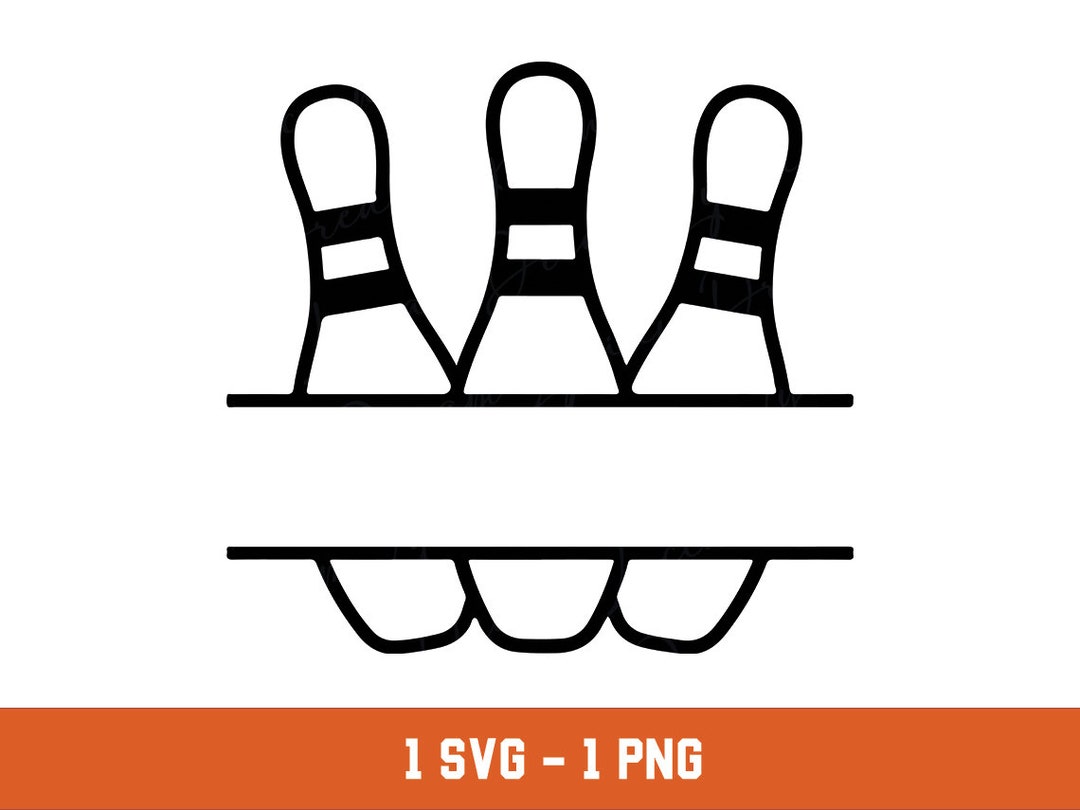 Bowling Split Monogram,bowling Pins Name Frame, Bowling Pin Png,bowling