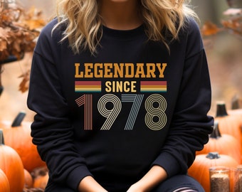 1978 スウェットシャツ、1978 誕生日スウェットシャツ、1978 誕生年スウェットシャツ、1978 年生まれスウェットシャツ、1978 スウェット