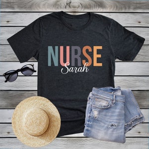 Personalized Nurse Shirt, Custom Nurse Shirt, Nurse Shirt, Nursing School Tee, Nurse Tee, Gift For Nurse, Super Hero