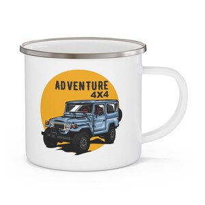 Adventure 4x4 Enamel Camping Mug 12 oz