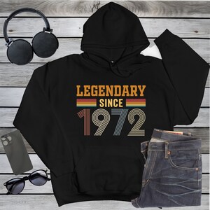 1972 Hoodie,1972 Birthday Hoodie, 1972 Birth Year Hoodie, Born in 1972 Hoodie, 1972 Hooded Sweatshirt