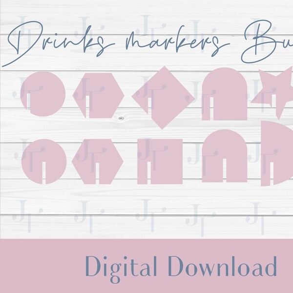 Laser Cut Name Drink Marker Etsy