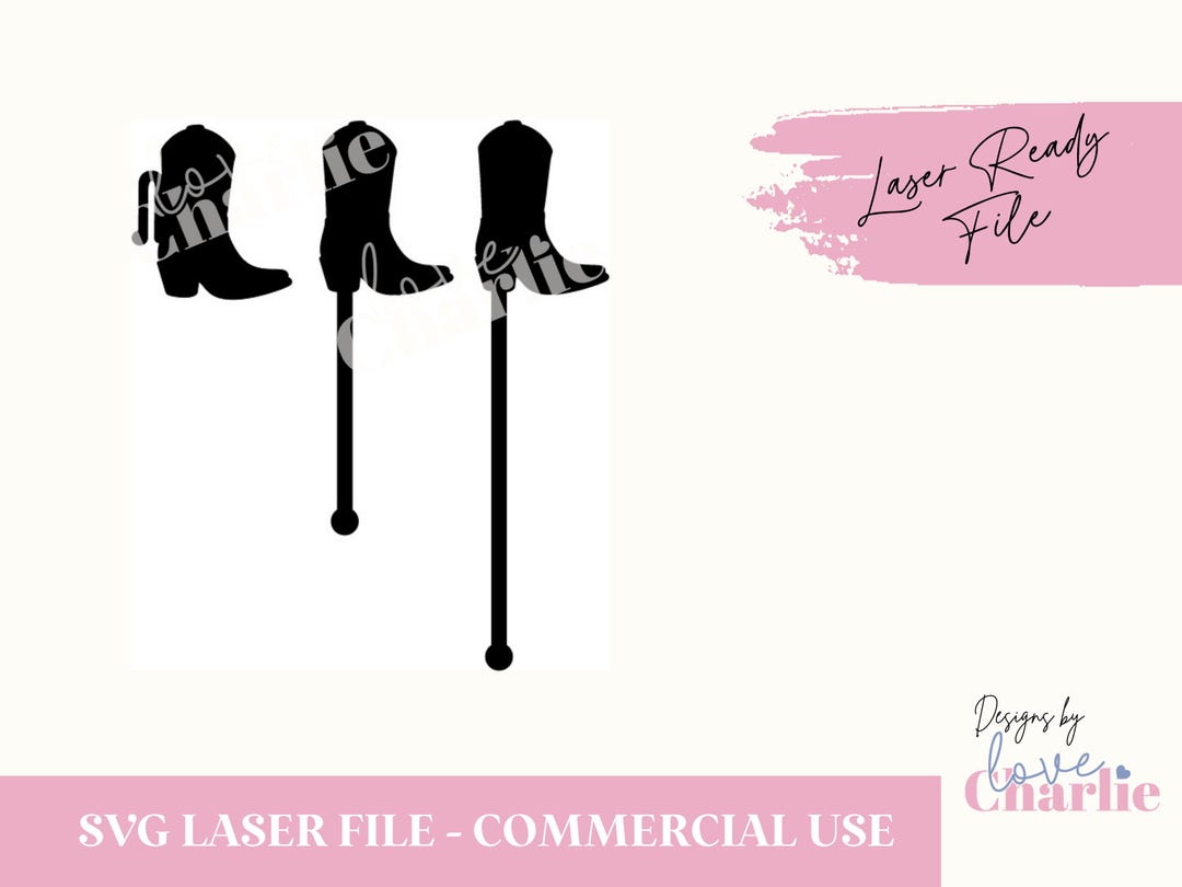 Cowgirl Boot Drink Marker Tag SVG Laser Cut File - Last Rodeo Hen ...