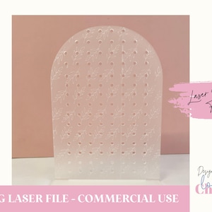 Foliage Arch Earring Display Stand Laser Cut File, Floral Jewellery Display Stands for Earrings. Laser Cut svg Digital Download