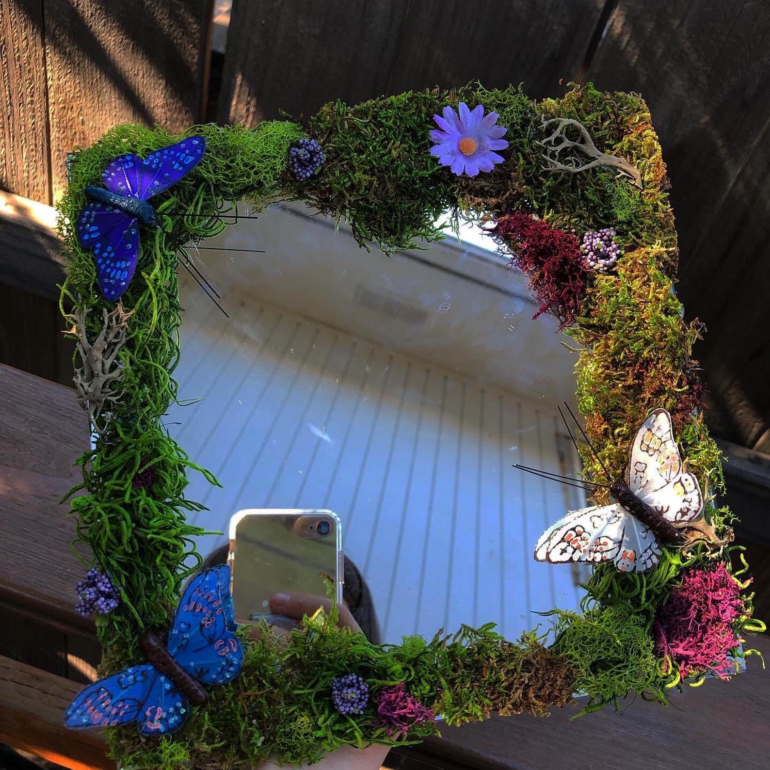 Handmade 𝗦𝗤𝗨𝗔𝗥𝗘 Moss Mirror Etsy